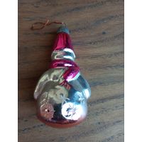 Игрушка елочная СССР, стекло.