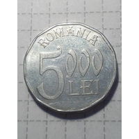 5000 лей Румыния 2002 год