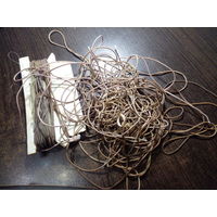 Леска, крючок, резинка, жгут для рыбалки. ЗА ВСЕ