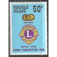 Норфолк. Эмблема Международного Леон-клуба. 1980г. Mi#237.