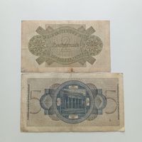 Банкнота 5 и 2 рейхсмарок 1939-1945, г