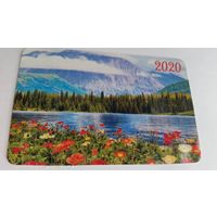 Календарик.Цветочная поляна и горы.