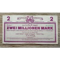 Werty71 Германия Веймар 2000000 марок 1923  банкнота 2 миллиона гроссгельд Фрейталь