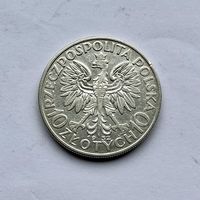 Монета СЕРЕБРО Польша 10 злотых 1932 год Ядвига ОТЛИЧНЫЕ