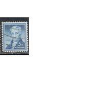 США-1954, (Мих.659), гаш.  , Стандарт, Известные американцы, Монро, Живопись,