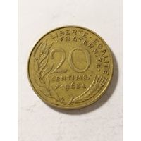 Франция 20 сантим 1963
