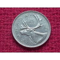 Канада 25 центов 1974 г.