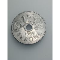 Норвегия 1 крона 1999 года .