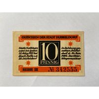 Нотгельд 10 пфеннигов Дюссельдорф. Веймарская республика - 1602