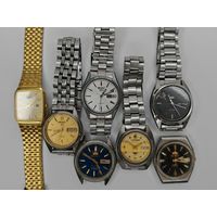 Часы Seiko 5. Citizen. Orient. Некоторые на ходу. Одним лотом 7 шт. С рубля