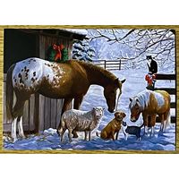 Открытка новогодняя чистая 10х15 см.