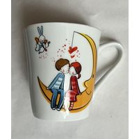 Фарфоровая кружка 300 мл "ВАЛЕНТИНКА" ДФЗ