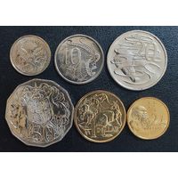 Австралия годовой набор 5,10,20,50 центов и 1,2 доллара 2024 Чарльз Карл III (набор 6 монет).