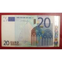 20 евро 2002 года, подпись Марио Драги