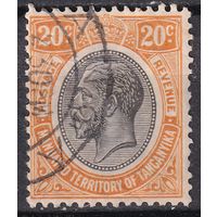 210.BrK. Великобритания. Колонии. Британская подмандатная территория Танганьика. Георг V. Стандарт. 1927 г. 20c. Mi.#85.