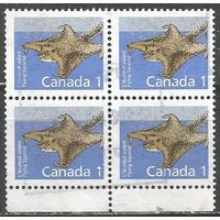 Канада. Грызуны. Северная теляга. 1988г. Mi#1102. Кв.блок