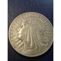 10 злотых 1932 год Ядвига с рубля