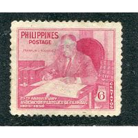 Филиппины. 25 лет филиппинского общества филателистов. Президент США Франклин Рузвельт
