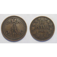 10 пенни 1865