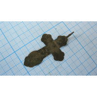 Крестик старинный, нательный. Бронза, литье.