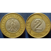 Польша. 2 злотых 2008 года.