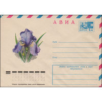 Художественный маркированный конверт СССР N 12018 (20.04.1977) АВИА  Ирис