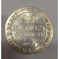 24 мариенгрош 1797 Брауншвейг-Каленберг-Ганновер ярчайший! Очень редкий сохран!