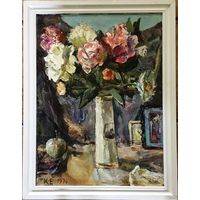 Коробушкин Е.Г. "Натюрморт". 1976г. К/М. 70х50 см.