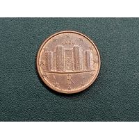 1 евроцент Италия.