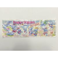 Вкладыш ретро киндер Бегемоты на отдыхе (Happy Hippos Holiday) 1992