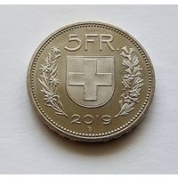 Швейцария 5 франков, 2019
