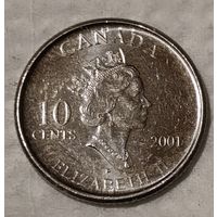Канада 10 центов, 2001 Международный год добровольцев (14-4-14)
