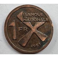 1961 год Катанга 1 франк