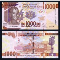 Гвинея 1000 франков 2017 г. (P-48b, UNC) Гвинея 1 000 франков 2017 г.