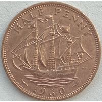 Великобритания 1/2 пенни 1960 г.