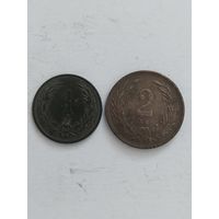 1 и 2 геллера 1894 и 1914гг. Венгрия.