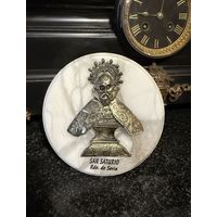 Образ Святого Сатурнина натуральный мрамор литье