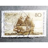 Марка Германия 1983 год 300-летие прибытия первых эмигрантов в Америку