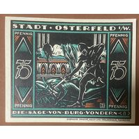 Нотгельд , 75 пфеннигов , Остерфельд, 1921 год. Веймарская республика