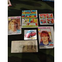 Вкладыши от жвачки, разнобой