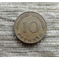 Werty71 Германия ФРГ 10 пфеннигов 1950 J