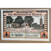 Германия, 1 марка 1921 год, Кверн (Quern), 1091.2