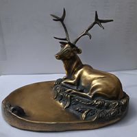 Русская Бронза.  Статуэтка Блюдо Охота.