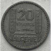 Алжир 20 франков 1956 г.