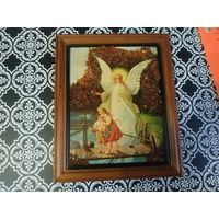 Картина с янтарем. 17см.на 14 см.