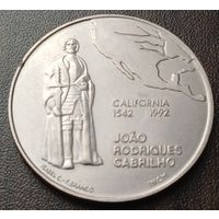Португалия 200 эскудо, 1992 450 лет открытию Калифорнии   ( 2-13-1 )