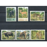 Бангладеш - 1977г. - Животные - 6 марок - полная серия, MNH, 1 с небольшим повреждением клея [Mi 94-99]. #O-Se-Z-1-2