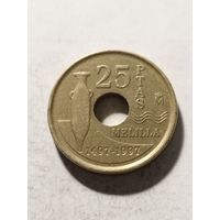 Испания 25 песет " Мелилья" 1997