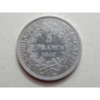 Франция 5 франков 1849г.
