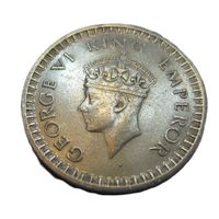 Пол рупии 1943 Индия в составе Британской империи